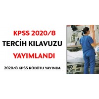 KPSS 2020/8 TERCİH KLAVUZU YAYIMLANDI !